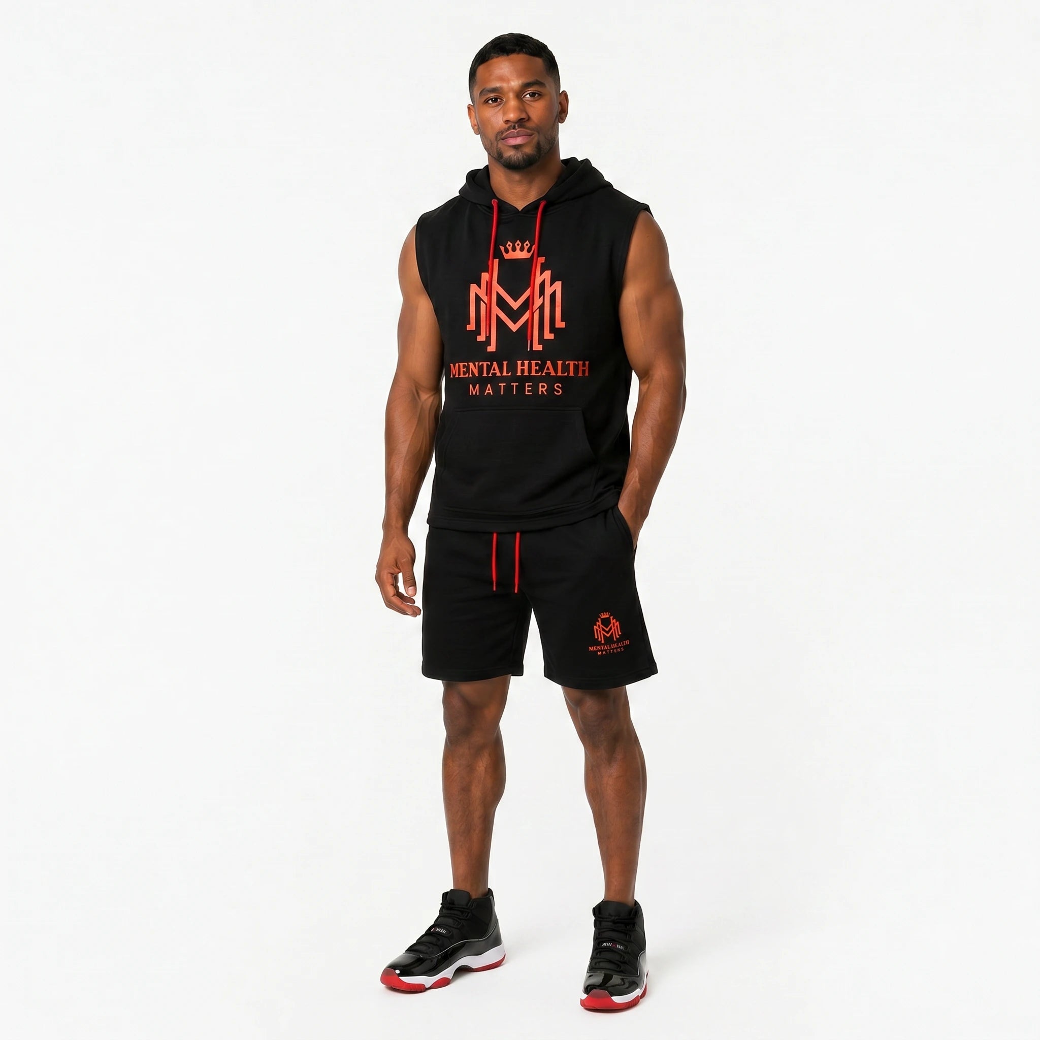 Mental Health Matters Sleeveless Hoodie & Shorts Set