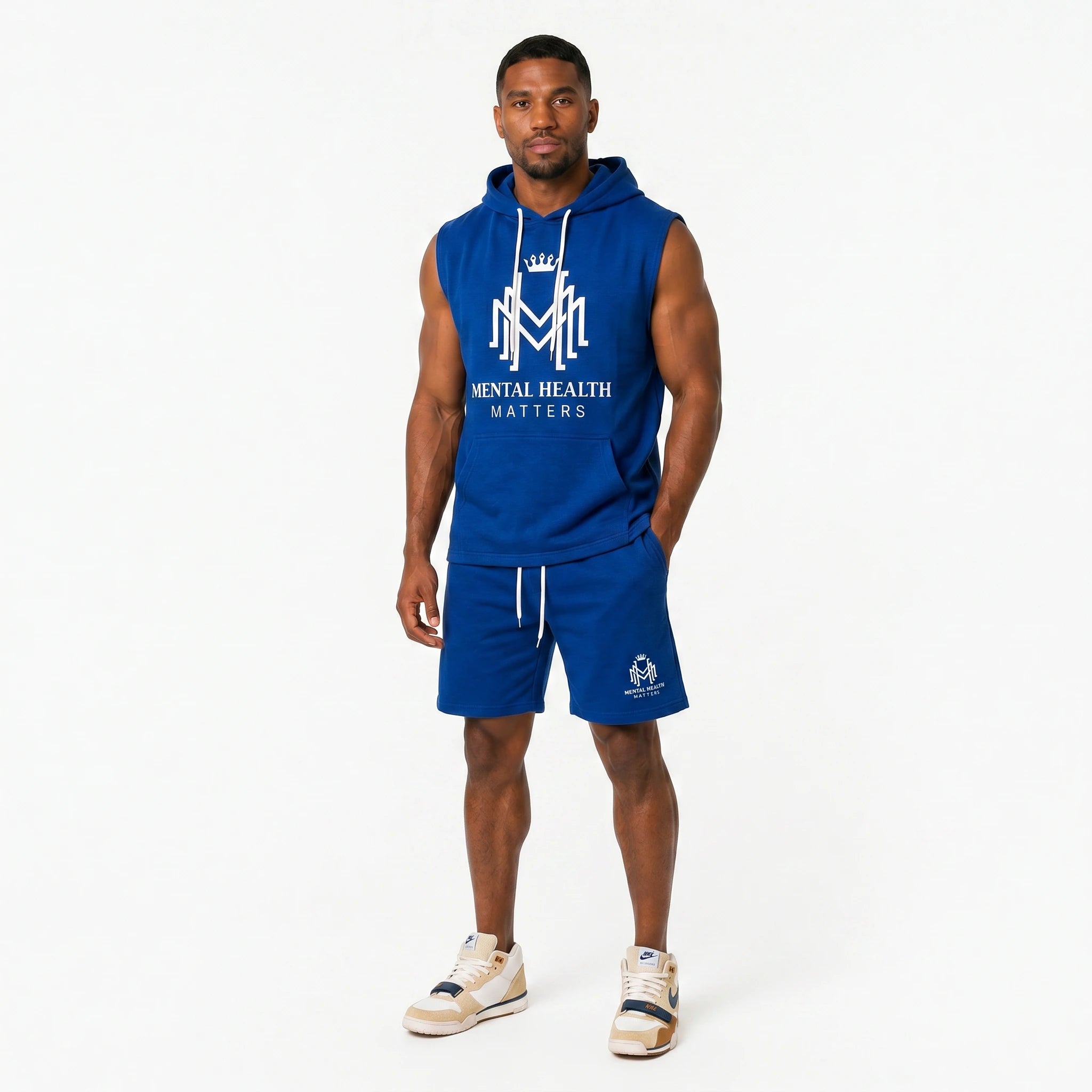 Mental Health Matters Sleeveless Hoodie & Shorts Set