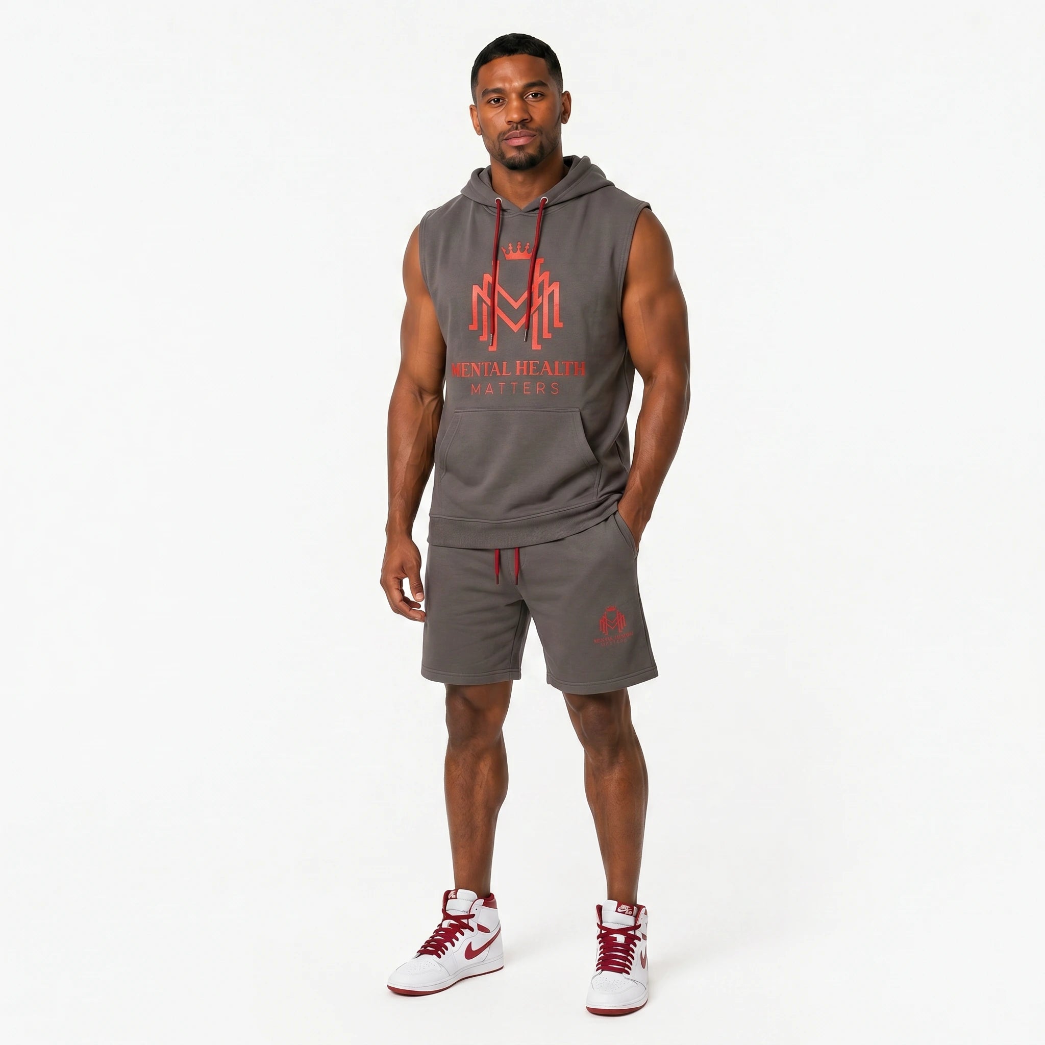 Mental Health Matters Sleeveless Hoodie & Shorts Set