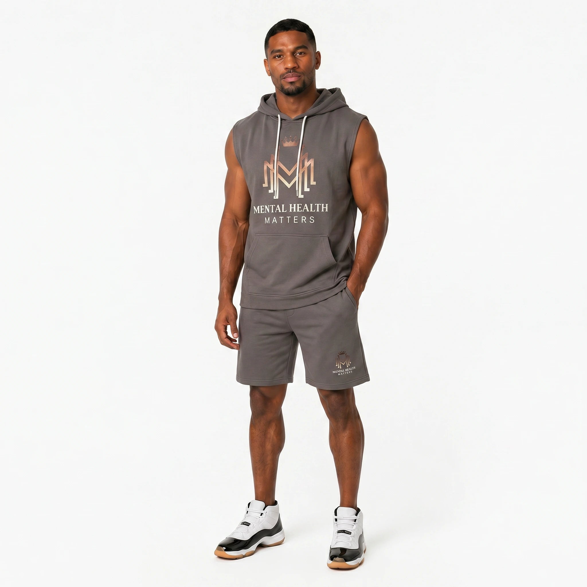 Mental Health Matters Sleeveless Hoodie & Shorts Set