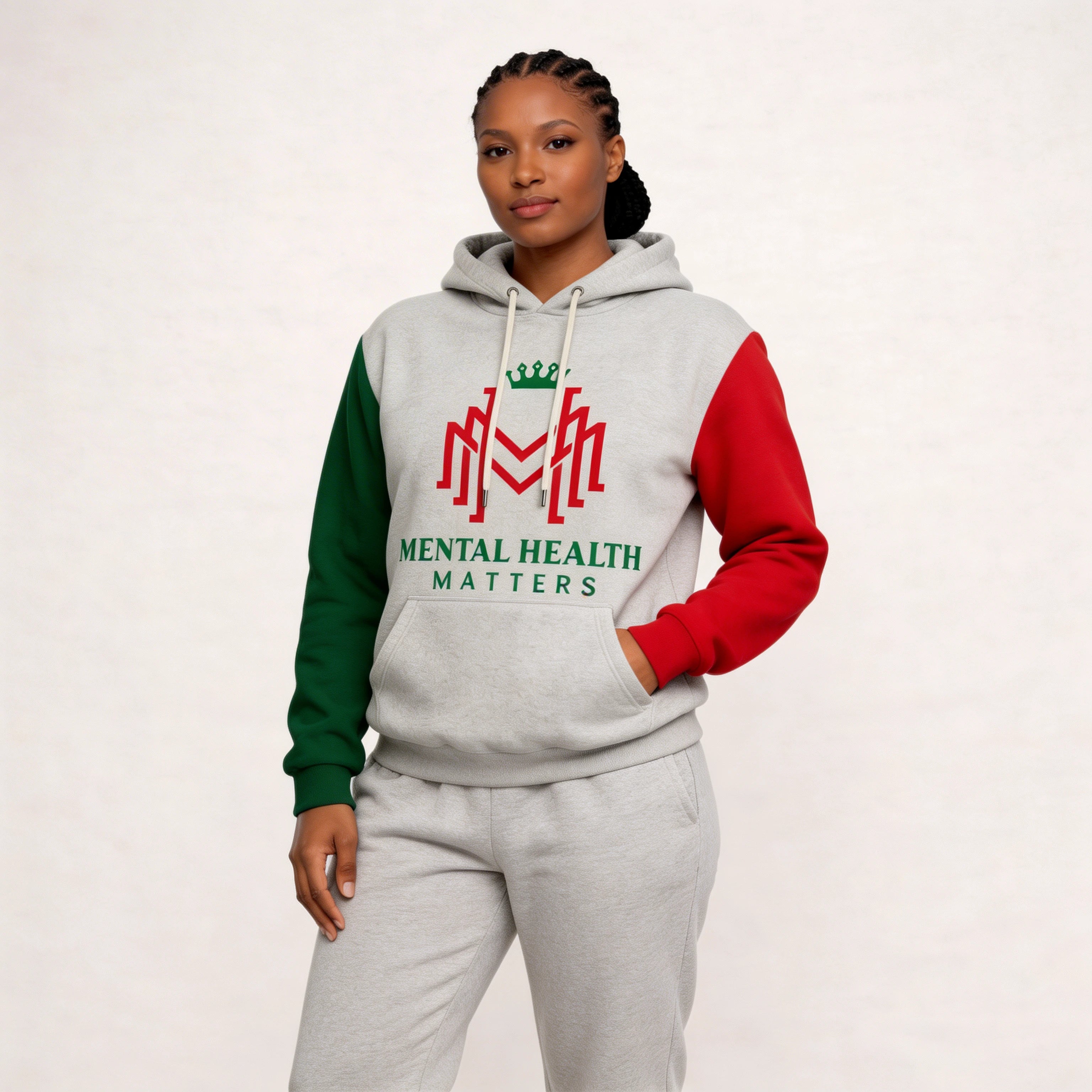 Multicolor  Mental Health Matter Hoodie - Woman