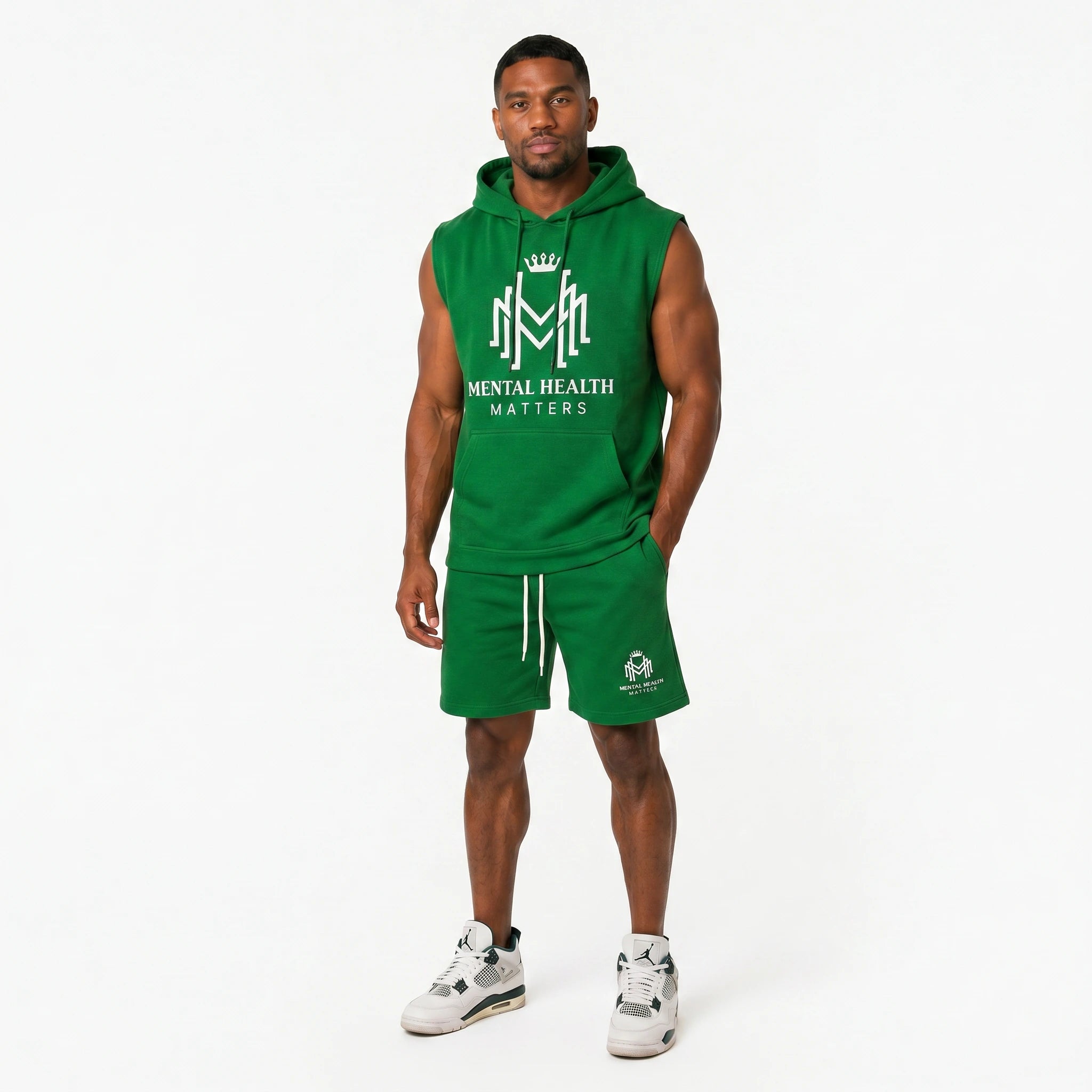 Mental Health Matters Sleeveless Hoodie & Shorts Set