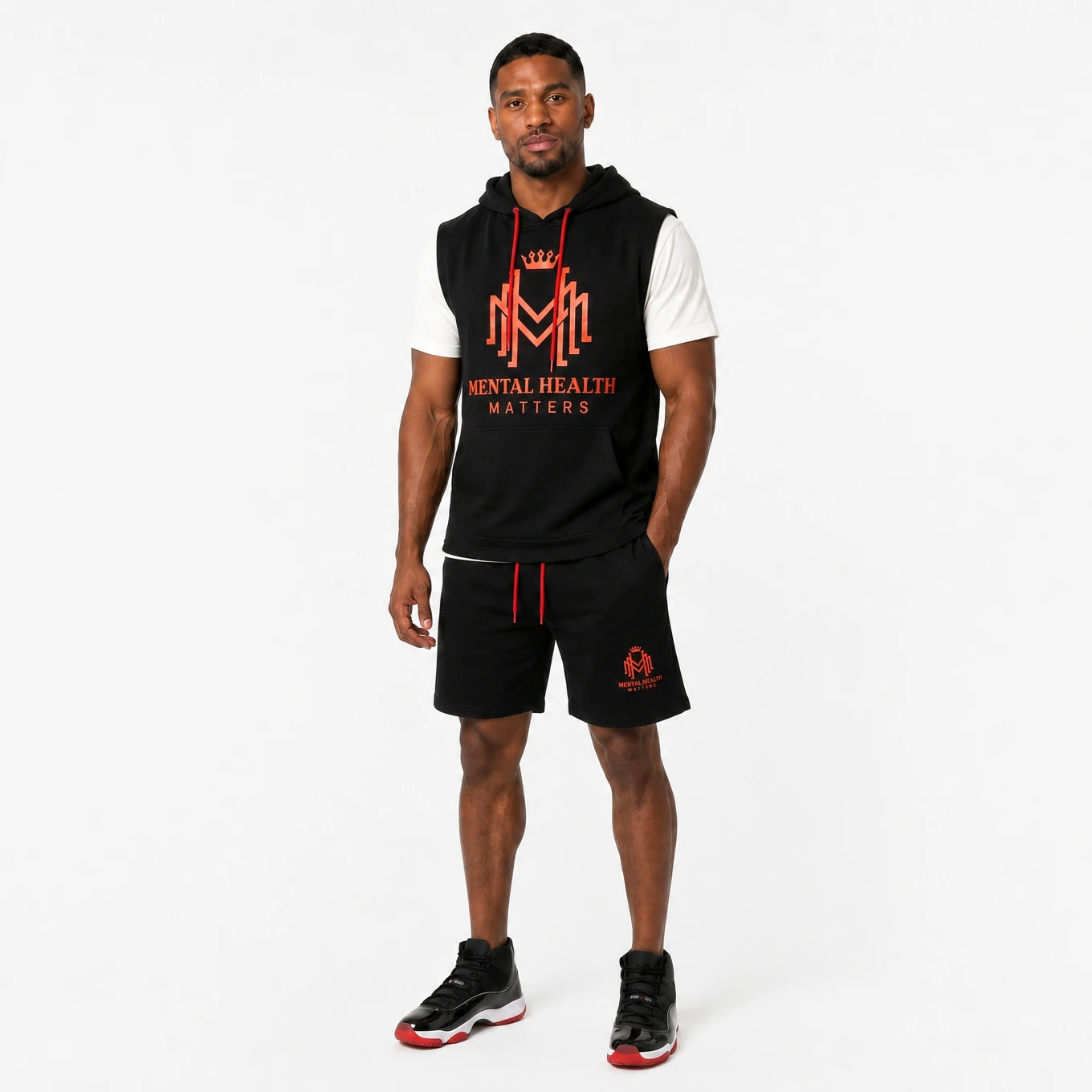 Mental Health Matters Sleeveless Hoodie & Shorts Set