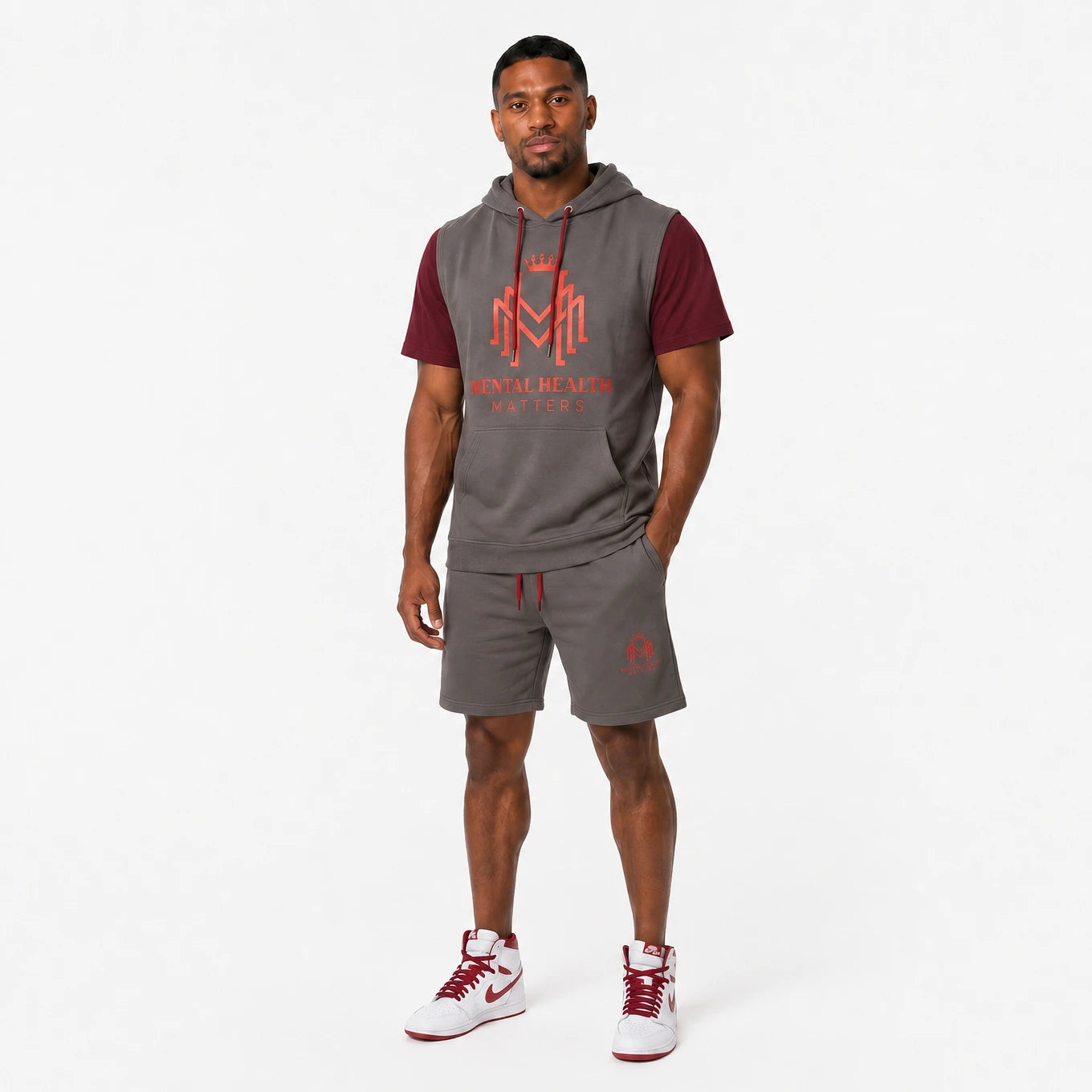 Mental Health Matters Sleeveless Hoodie & Shorts Set