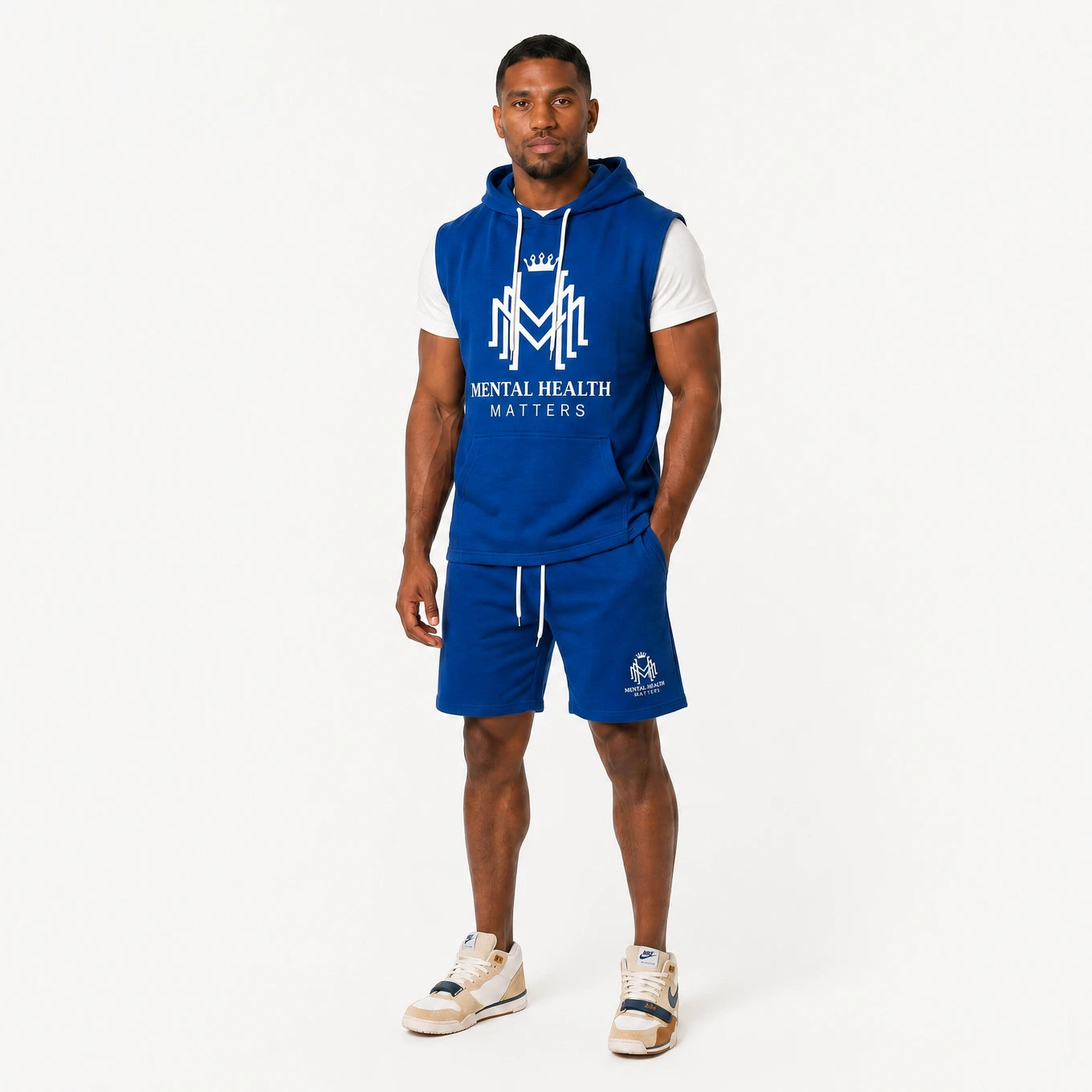 Mental Health Matters Sleeveless Hoodie & Shorts Set