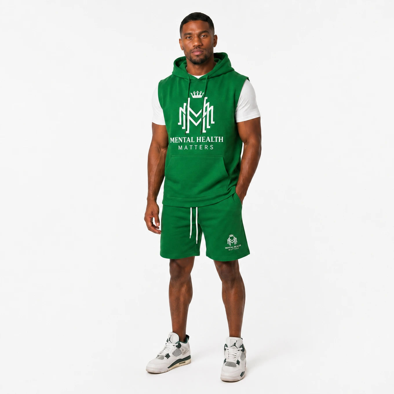 Mental Health Matters Sleeveless Hoodie & Shorts Set