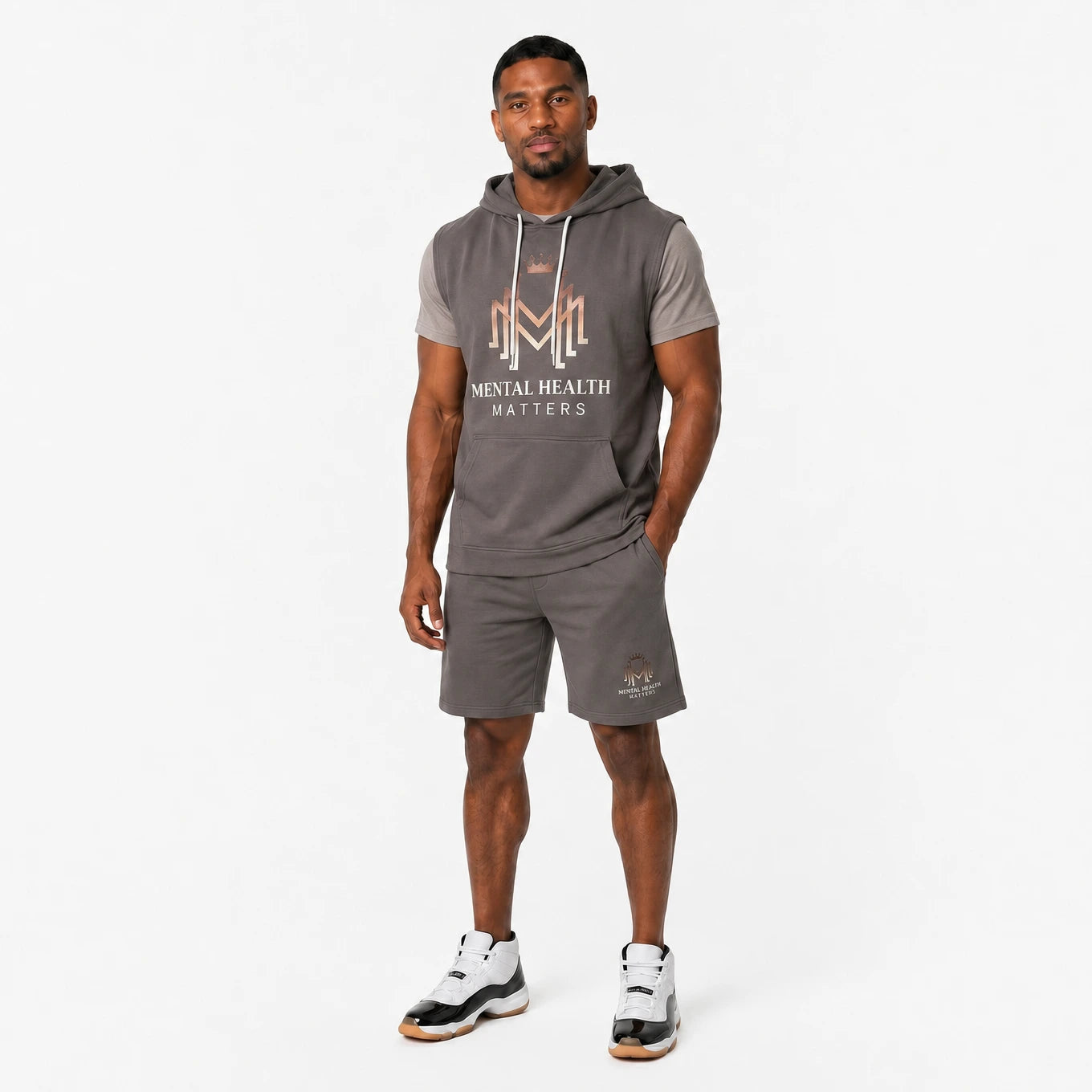 Mental Health Matters Sleeveless Hoodie & Shorts Set
