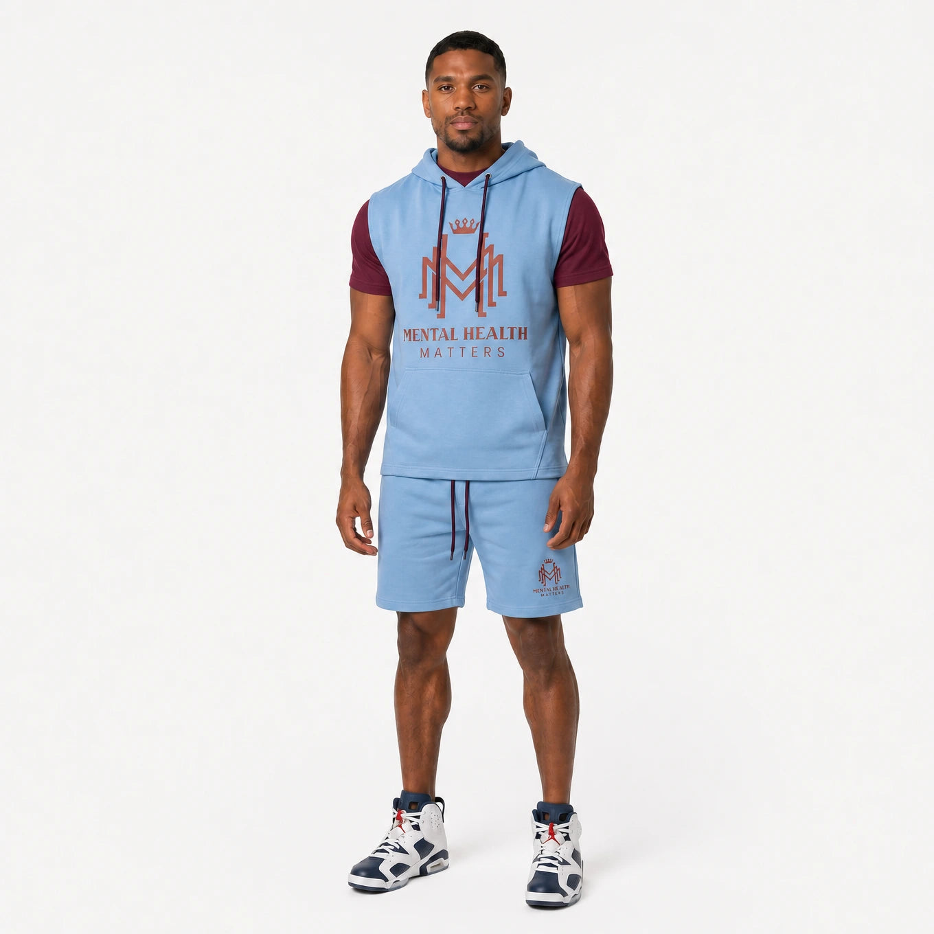 Mental Health Matters Sleeveless Hoodie & Shorts Set