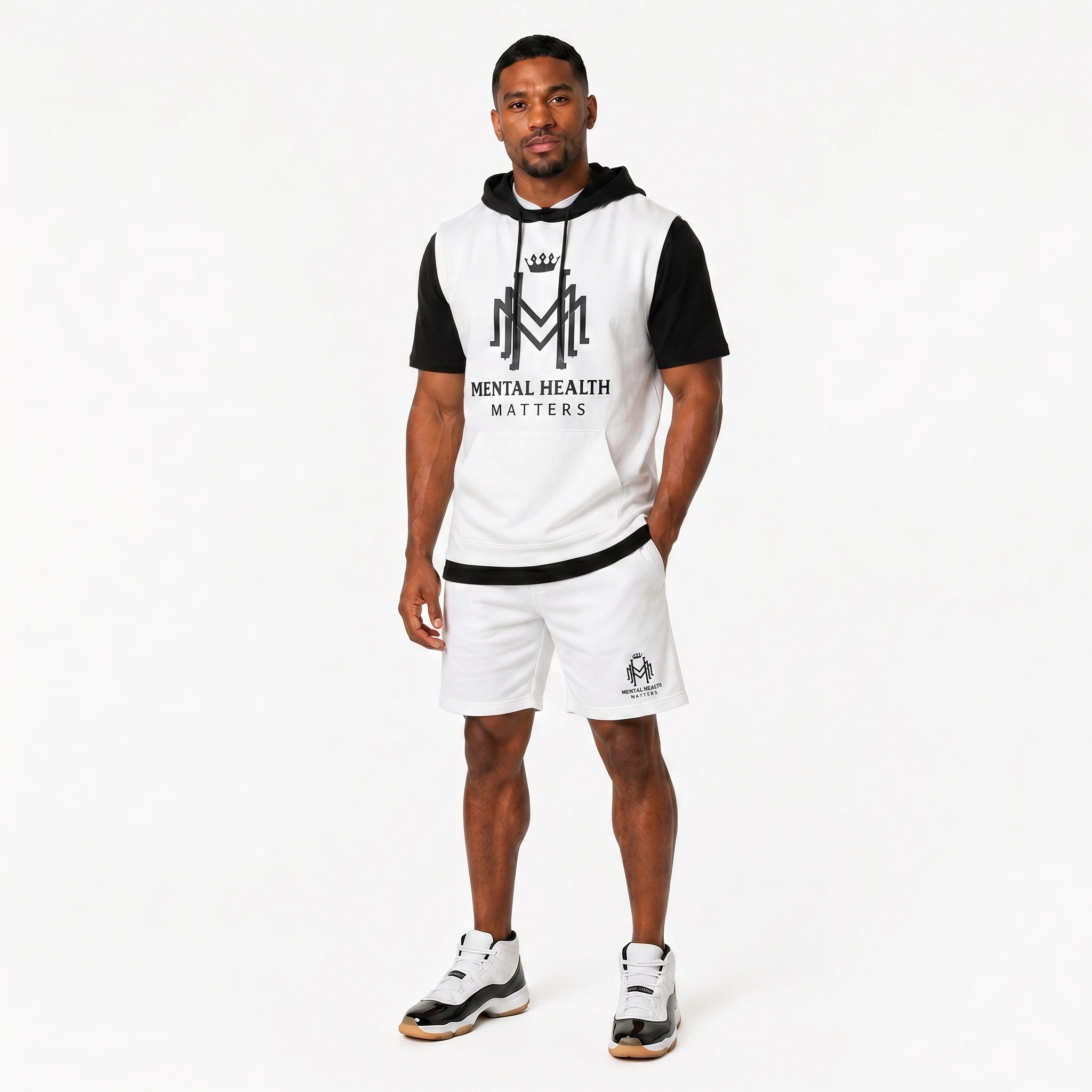 Mental Health Matters Sleeveless Hoodie & Shorts Set