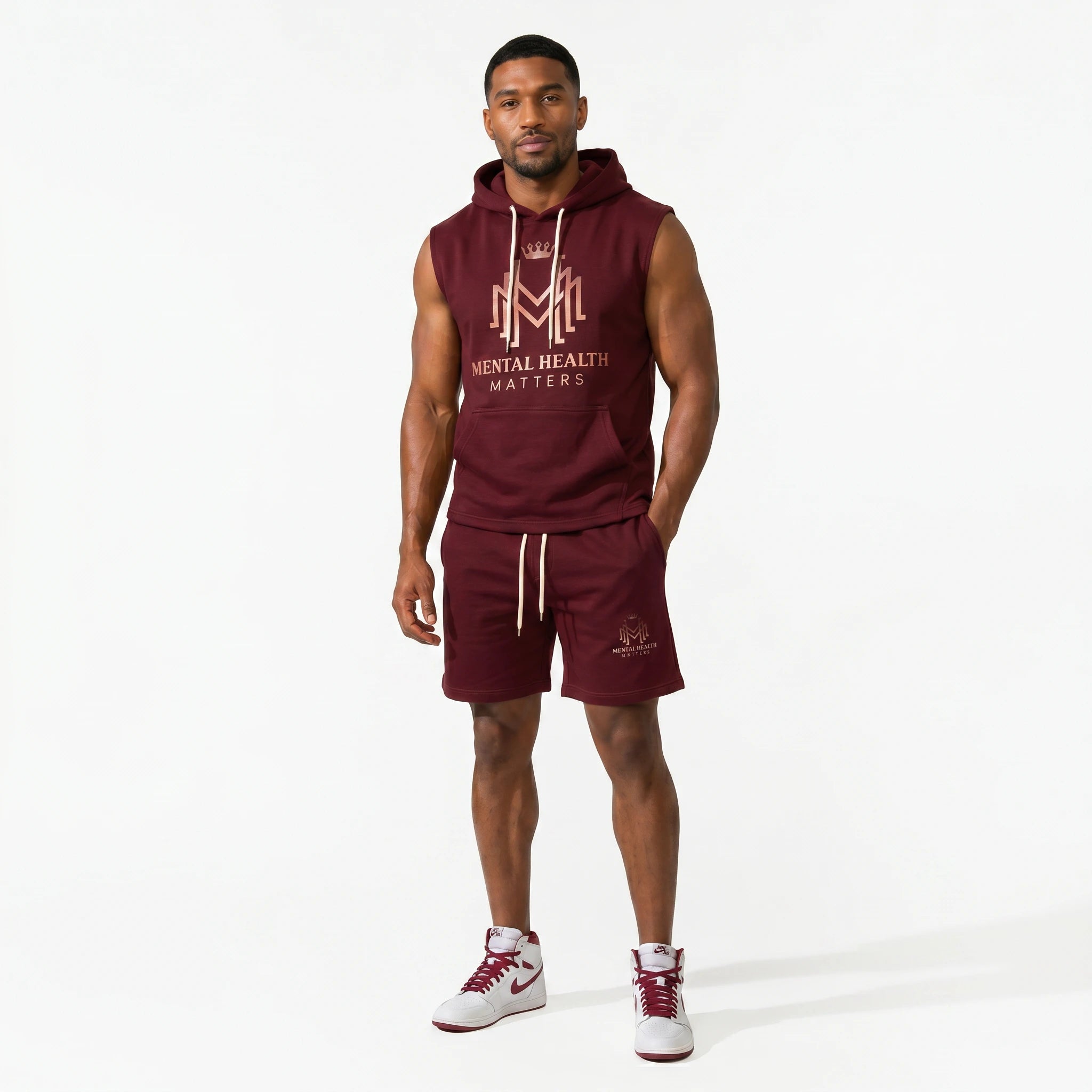 Mental Health Matters Sleeveless Hoodie & Shorts Set