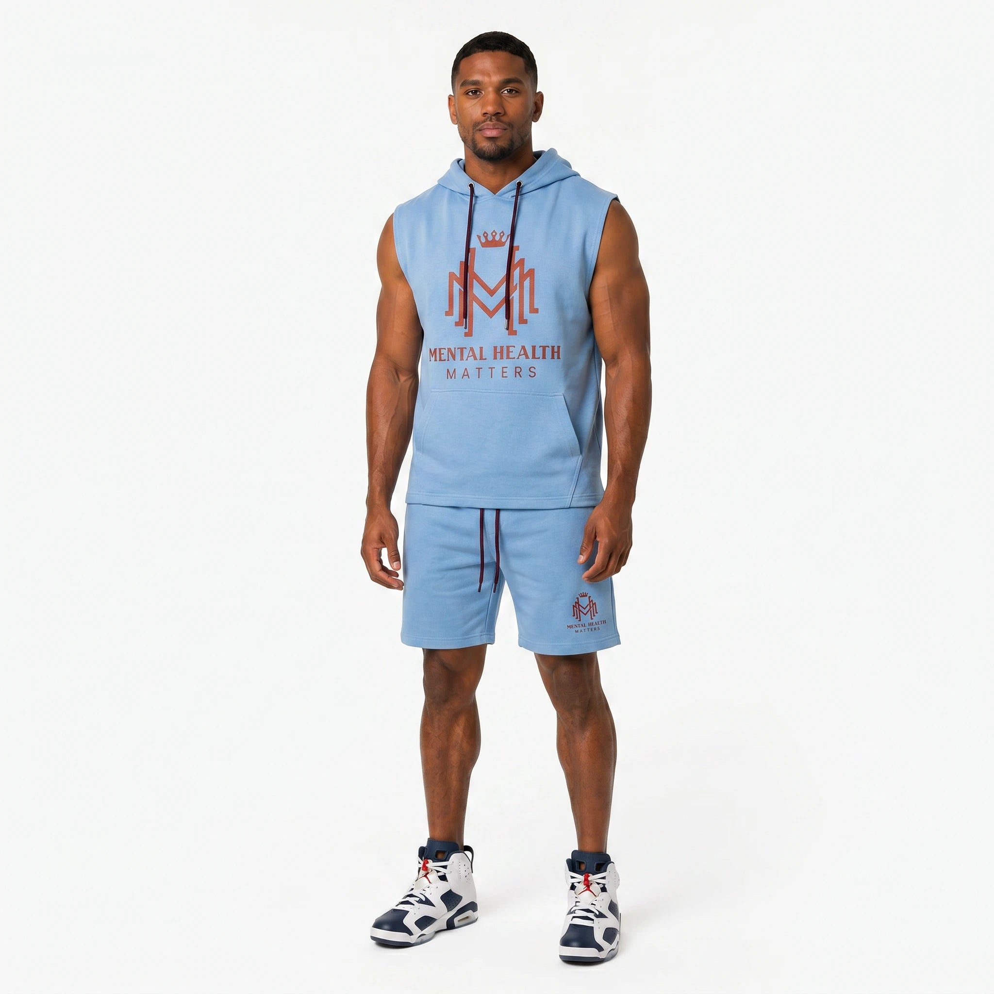Mental Health Matters Sleeveless Hoodie & Shorts Set