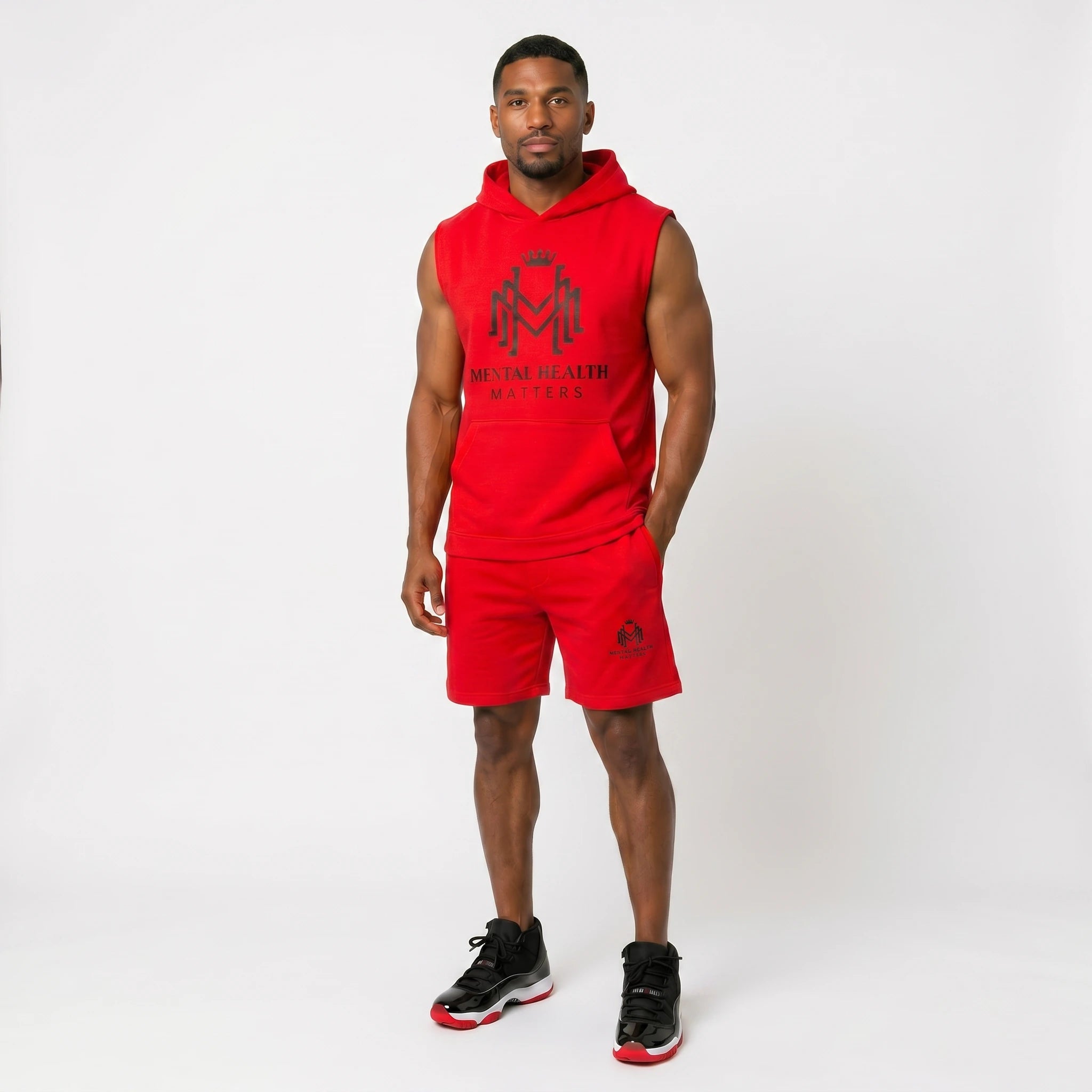 Mental Health Matters Sleeveless Hoodie & Shorts Set