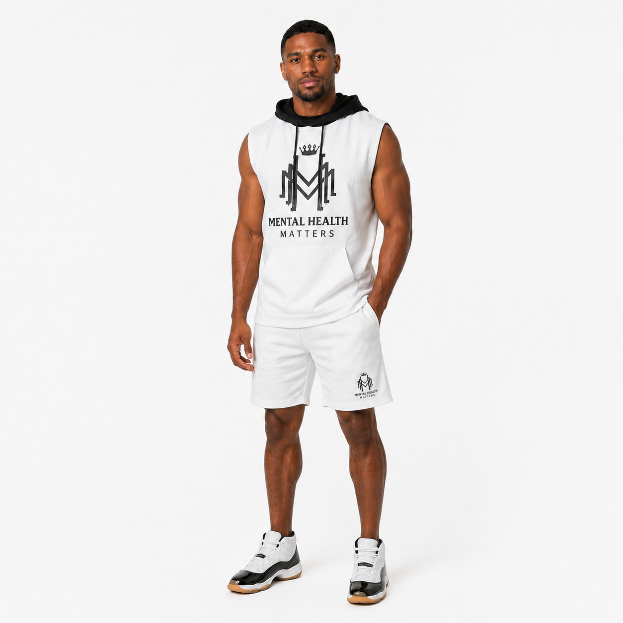 Mental Health Matters Sleeveless Hoodie & Shorts Set