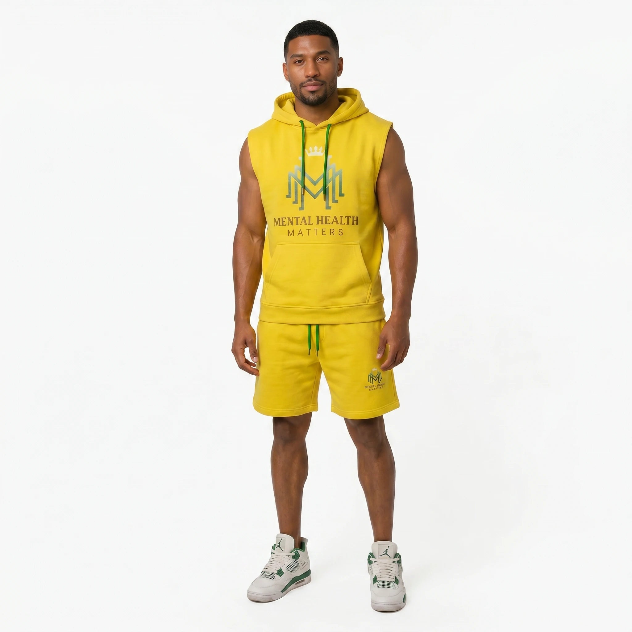 Mental Health Matters Sleeveless Hoodie & Shorts Set